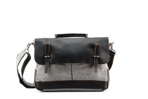 Bolsa de mensajero de lona con solapa de cuero y Jersey, regalo duradero y elegante para él, 2017 - Product Image 5