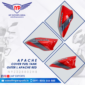 Cubierta de calidad genuina Tanque de combustible Exterior L Rojo para TVS Apache RTR 180 2W repuestos disponibles para la venta a Nigeria al mejor precio - Product Image 3