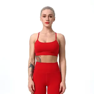 Soutien-gorge de sport à séchage rapide pour femme Yoga & Running Fitness Vest for Summer Plus Size Washed Technique - Product Image 4