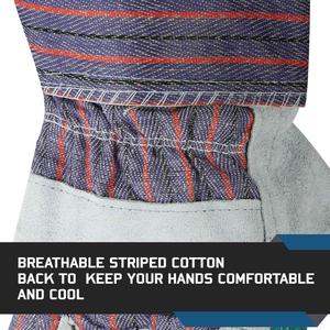 Vente en gros des meilleurs gants de sécurité en cuir véritable pour les industries de la construction et de l'alimentation Protection des mains à double paume au meilleur prix - Product Image 6