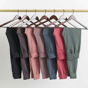 กางเกงแฟลร์ผู้หญิงคุณภาพสูง สกรีนโลโก้ได้ ชุดออกกำลังกาย ชุดฟิตเนสสำหรับผู้หญิง เลกกิ้งไนลอน เอวกลาง เอวยางยืด สำหรับโยคะ - Product Image 6