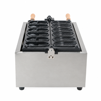 Gaufrier professionnel 3000W à 4 cavités en forme de pantoufle avec double thermostat pour café, restaurant, boulangerie et stand de restauration rapide