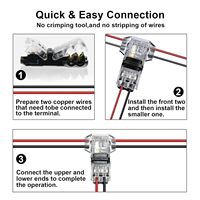 Connecteur de raccordement rapide sans soudure, sans fil, 300V 10A, compatible FPC, UHF, PCB, alliage de cuivre, IP67, pour câblage en branche