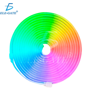 ไฟ LED RGB แบบยืดหยุ่น 5 เมตร สำหรับบลูทูธ ควบคุมผ่านแอพ ตกแต่งภายในอาคาร มาตรฐาน IP65 ใช้ชิป WS2812B แหล่งกำเนิดแสง LED SMD2835 แรงดันไฟฟ้า DC 5V IP65 - Product Image 1
