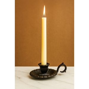 Bougeoir conique en métal de vente chaude fini rustique pour les fêtes d'événement à la maison éclairage de table décor bougeoir - Product Image 1