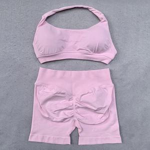 Traje informal a rayas para mujer, las mejores camisas de manga larga con bolsillos de un solo pecho, pantalones cortos de cintura alta, conjuntos femeninos, ropa de playa para mujer - Product Image 3