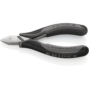 คีมตัดด้านข้างอิเล็กทรอนิกส์ KNIPEX ขนาด 115 มม. รูปทรง 4 ด้าน ไม่มีการขัดเงา - Product Image 1