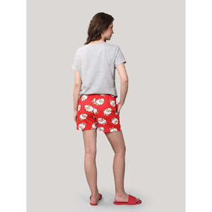 Conjunto de Pantalones Cortos Rojos Casuales, 100% Algodón, Tejido de Punto, Suaves - Product Image 3
