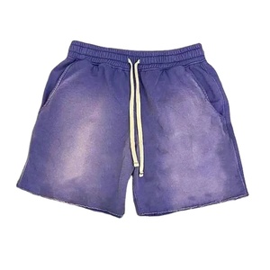 Shorts Homme 100% Coton Haute Qualité, Taille Élastique, Logo Personnalisé, Délavé à l'Acide, Style Décontracté, Motif Uni, Grammage Lourd, Livraison Rapide 2026 - Product Image 2
