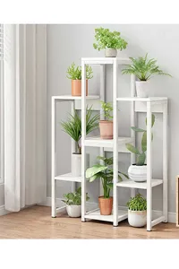 Wandoo hiện đại màu đen kim loại khung nhiều lớp bằng gỗ hoa nồi Kệ trang trí nhà máy đứng kệ trưng bày hiện đại - Product Image 2