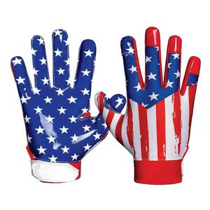 Gants de football américain personnalisés Nouveau design Gants récepteurs en cuir synthétique super collant Équipement de sport - Product Image 5