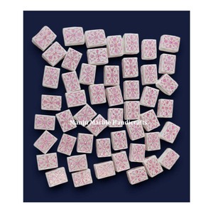 Pure White Modern Designed Marble Inlaid <b>Boxes</b> With Pink Mother Of Pearl Materials Marble <b>Boxes</b> For Jewelry Gifts Item - Product Image 1