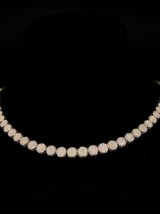 โซ่เพชรเทนนิส-สง่างามบริสุทธิ์สร้อยคอทองคำที่มีความโดดเด่นในสไตล์ - Product Image 5