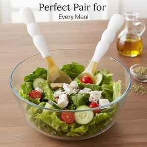 Juego de Cubiertos para Ensalada de Resina Hechos a Mano, Cuchara y Tenedor Modernos, Ecológicos y Elegantes para Mesa de Comedor, Hogar, Restaurante y Fiestas - Product Image 3