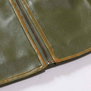 เสื้อแจ็คเก็ตผู้ชายหนังวัวแท้เคลือบบางกันลม ผลิตในปากีสถาน คุณภาพสูง คอตั้งยาว ปรับแต่งได้ ด้านหน้ากันน้ำ - Product Image 5