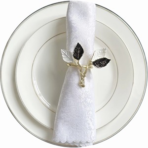 Vente chaude en gros moderne personnalisable Logo arbre branche ronds de serviette pour le dîner réglage hôtel fournitures - Product Image 6