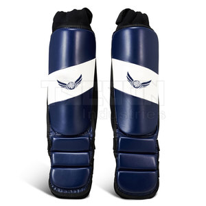 Nouvelle arrivée protège-tibias de boxe Style professionnel en cuir véritable sur mesure protège-tibia de boxe - Product Image 1