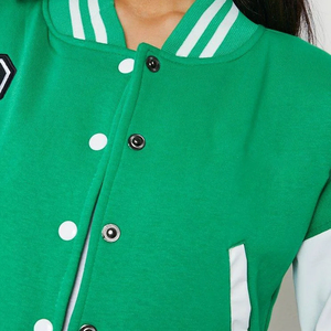 Chaqueta universitaria para mujer superventas 2024, nueva ropa de calle, estilo Color sólido, transpirable, larga, rellena de algodón, chaqueta universitaria corta XL - Product Image 6