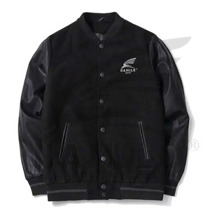 Calidad personalizada mangas de cuero de lana chaqueta Letterman logotipo bordado personalizado hombres y mujeres versity Letterman chaquetas - Product Image 1