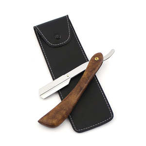 Lames de rasoir à lame unique légères, manche en bois, rasoir à rasoir pour barbiers, fonction de sécurité - Product Image 2