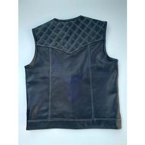 Qualité supérieure Meilleur prix Gilet en cuir véritable pleine fleur coupé Gilet Biker Gilet Gilet - Product Image 4