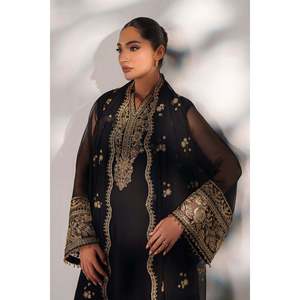 Vestido elegante de gasa bordado con corte en A PR-1250 - Product Image 6