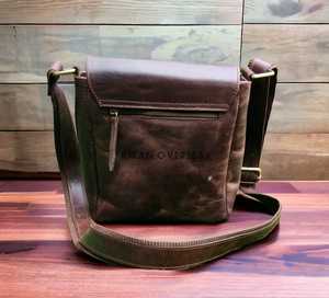 Bolso hecho a medida de cuero genuino-Mochila antigua de cuero impermeable de viaje/mensajero de cuero de vaca Natural para mujeres/hombres Unisex - Product Image 1