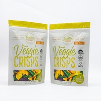 Sac d'emballage en plastique pour chips de noix de coco et bananes, pochette de snack imprimée personnalisée pour chips de plantes