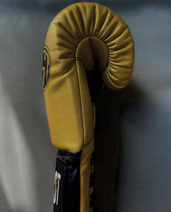 Guantes de boxeo de cuero PU de alta calidad Logotipo personalizado Color con cordones Equipo de entrenamiento de lucha de Gimnasio Profesional - Product Image 4