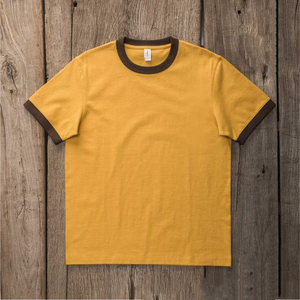 Custom <b>Blank</b> T Shirt for Men Cotton Polyester Heavy <b>Weight</b> Ringer T-shirt Ringer Sleeve Round Neck Casual Wear Color Block - Product Image 6
