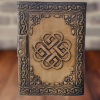 Carnet en cuir gaufré Dragon, livre antique avec pages faites à la main à bords festonnés, Grimoire, cadeau parfait et incroyable pour l'écriture et le dessin