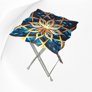 NOUVEAU DESIGN IMPRIMÉ TABLE EN ACRYLIQUE tailles 16 ''X 16" Table à thé de haute qualité Table de service Design personnalisé - Product Image 5
