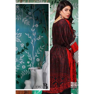 Traje de viscosa bordado Tawakkal Azure - 3983-B - Product Image 2