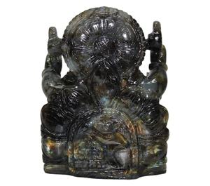 Figurine de Statue sculptée à la main en Labradorite Ganesha de haute qualité - Product Image 6