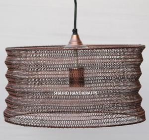 Bronze Pendant Hanging_Lamp.<b>Wire</b> <b>Mesh</b> Lamp. Colour, Gold / Black / Bronze (Diameter 36cm , Height 34cm) - Product Image 3