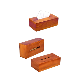 Vente en gros Boîte à mouchoirs en bois massif naturel Couvercle moderne minimaliste rectangulaire Porte-mouchoirs en bois pour la décoration de table de bureau à domicile - Product Image 6
