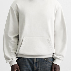 Solid Color Pullover Design <b>Hoodie</b> <b>For</b> Men High Quality Factory Rate Breathable Custom Logo Design With Hood And Kangaroo Pocket - Product Image 4