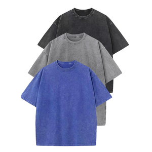 Camiseta lavada con ácido de alta calidad, ropa de calle, camiseta vintage de gran tamaño, camiseta personalizada con estampado gráfico - Product Image 2
