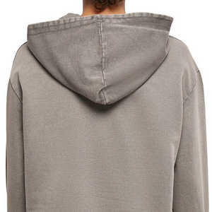 2025 Sudadera con capucha de lavado ácido para hombre de alta calidad nueva moda invierno patrón sólido cuello con capucha estirable hecho de poliéster/algodón - Product Image 6