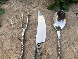 Edieval-cuchillo con funda de cuchara, cuchillo medieval de grado alimenticio y tenedor - Product Image 3