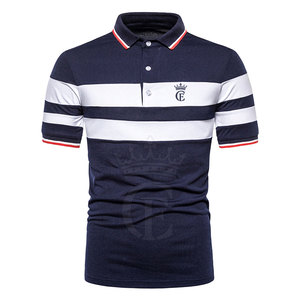 เสื้อโปโลสีตัดกันทำจากวัสดุที่ดีที่สุดสำหรับผู้ชายเสื้อโปโลสีตัดกัน - Product Image 1