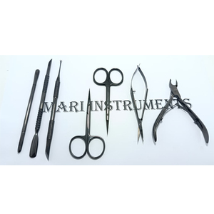 Juego de Manicura y Pedicura de Acero Inoxidable de Alta Calidad de 7 Piezas, Cortaúñas, Empujador de Cutículas, Tijeras de Belleza - Product Image 1