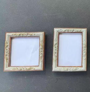 Mini Vintage reçine resim çerçeveleri seti 2.5x3.5 ve <span class=keywords><strong>3x3</strong></span> el boyalı antika cüzdan boyutu fotoğraf çerçeveleri - Product Image 3