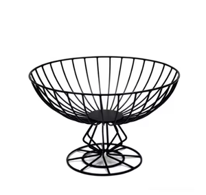 Panier en fer nordique en métal le plus vendu enduit de poudre noire avec poignée de stockage décoratif pour les fruits et légumes - Product Image 3