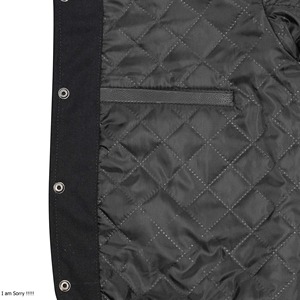 Veste universitaire pour homme avec corps en laine mélangée et fermeture à pression pour collège décontracté Baseballjacket pour homme expédition DDP - Product Image 3