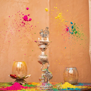 Placa Decorativa Premium Plateada con Diseño de Elefante y Pavo Real para Decoración del Hogar - Product Image 4