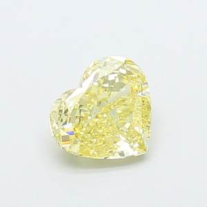 Diamante Cultivado en Laboratorio, Corte Corazón, 1.00ct, VS1, Color Amarillo Claro Fantasía - Product Image 1