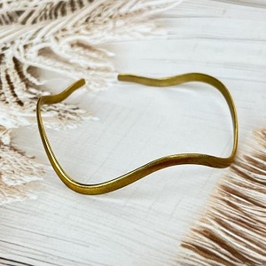 กำไลข้อมือทองเหลืองสำหรับสร้อยข้อมือสำหรับผู้หญิงลายศิลปะกำไลแฟชั่น - Product Image 3