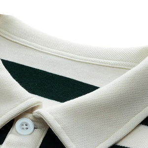 Camisetas Polo Casuales de Verano 2026 para Hombre, Talla Grande, Verde y Blanco, Estilo Urbano, Algodón/Fibra de Bambú, Moda Verde y Blanca - Product Image 4