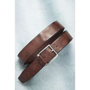 Antique Steel Buckle <b>Cow</b> Hide Leather Belt Men's Vintage Style Handicrafts Fashion Custom Length Classic - Product Image 6